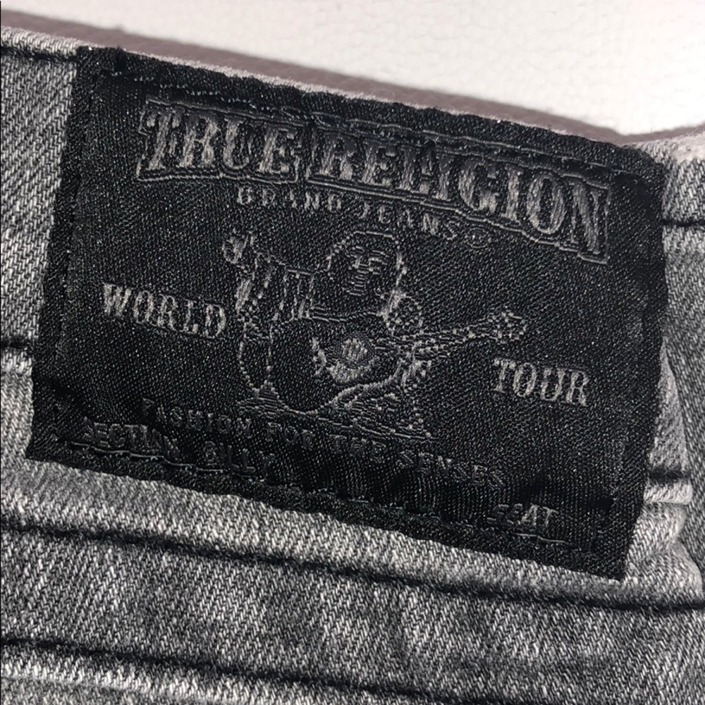 True Religion grey distressed size 27 jeans